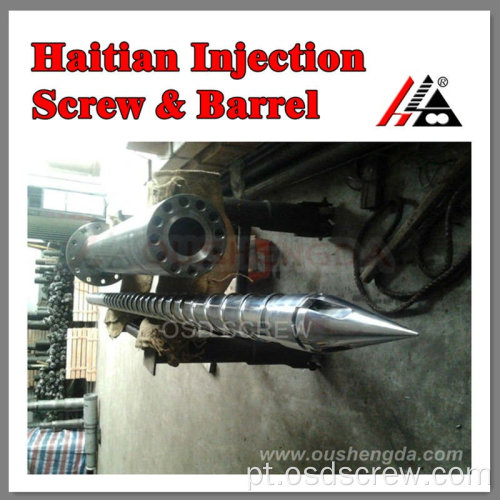 Parafuso e cilindro de injeção única para moldagem por injeção haitiana